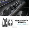 Real Soft Carbon Fiber Car Window Lift Button Panel Decor Sticker For Mazda CX-5 KF 2017 2018 2019 2020 2021 2022 2023 2024 2025