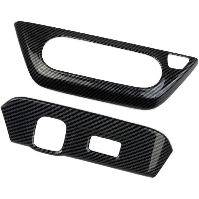 Korlot Carbon Fiber Style Center Console Air Conditioner Switch,Panel Cover Trim Accessories for Chevy Trax 2024-2025