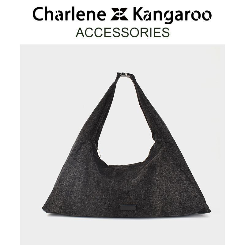 

Denim Large Capacity Lightweight Single Special Bag Air Bag Black Gray