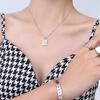Niche Chinese Style Pendant Necklace: Wealth & Prosperity, 18K Gold Plated Titanium Steel Clavicle Chain