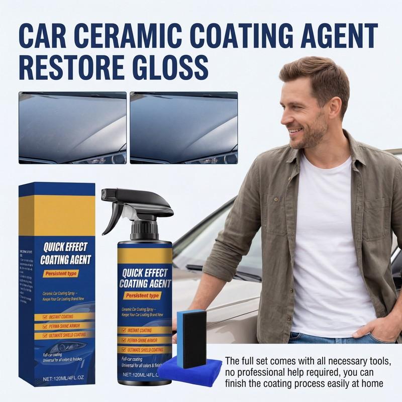 1/2/3 PCS Quick Effect Ceramic Car Coating Spray Restore Gloss Anti Oxidation Dust Repellent Nano Paint Protection DIY Kit 120ml