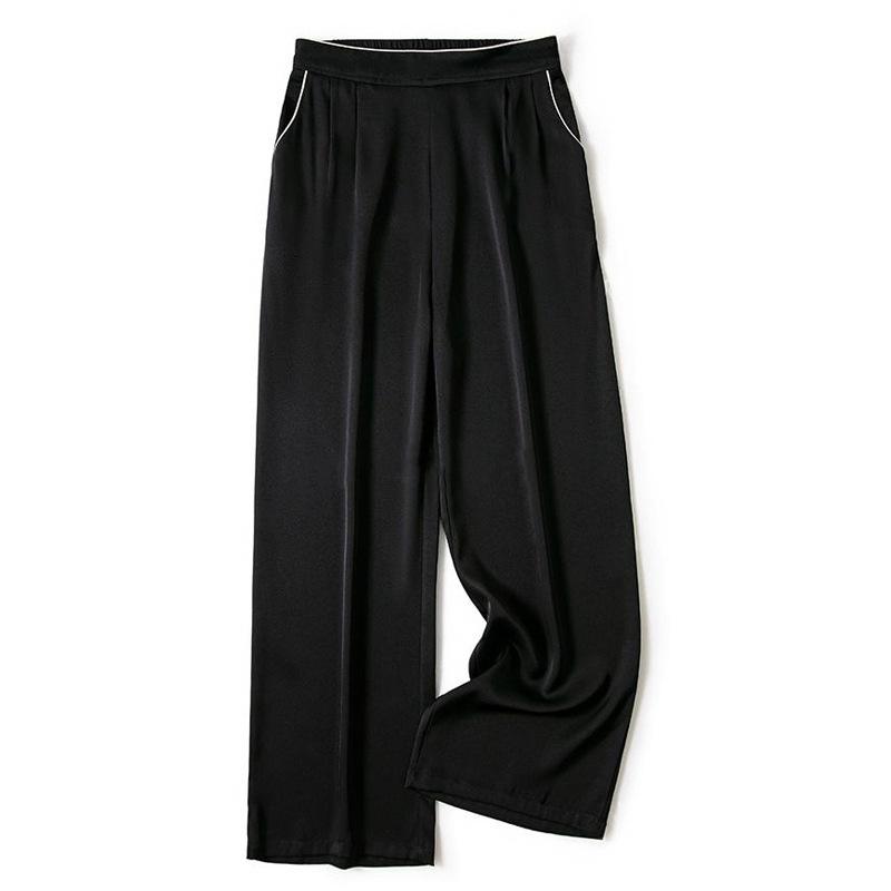 Printed silk top women's  seven-quarter sleeve fashion temperament trendy brand mulberry silk thin shirt