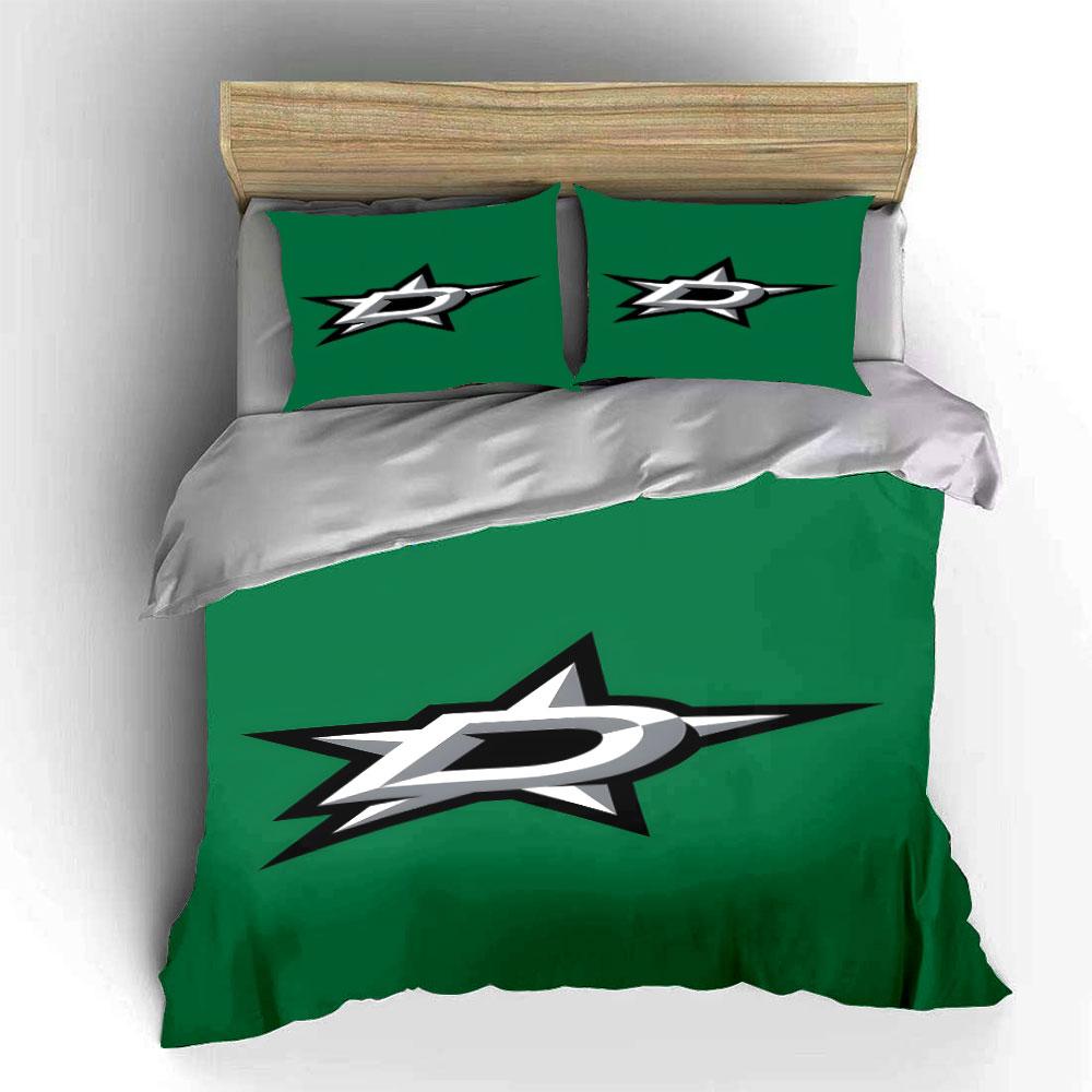 Green Background with D-Star Logo Design Print Bedding Set Duvet Cover Pillowcases (1* Duvet Cover 2* Pillowcases Do Not Include Comforter)