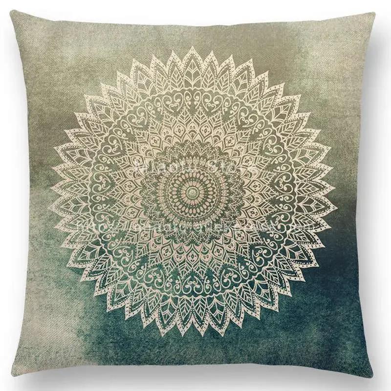 Neuer verträumter Regenbogen Boho Wüstenblume Wunderschöne Goldene Mandalas Savanne Fantasie Gelassenheit Drucke Kissenbezug Sofakissenbezug