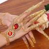 Indian Thai Finger Tip Protection Belly Dance Bracelet Nail Rings Golden Finger Knuckle Rings