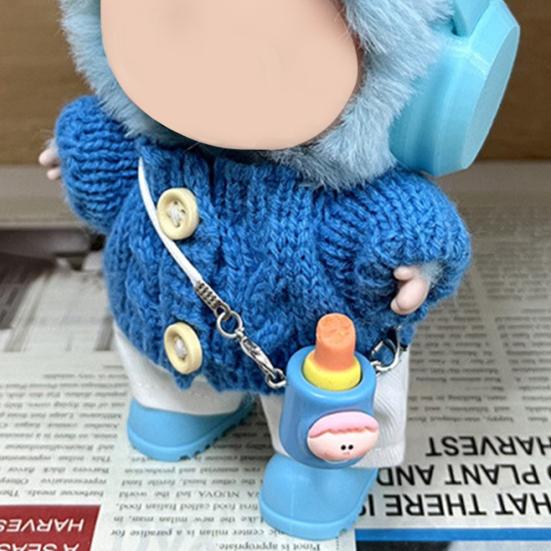 Doll Clothes Set Stylish Overalls Knitted Sweater Outfit for 15-17cm Dolls Fashionable Dress Up