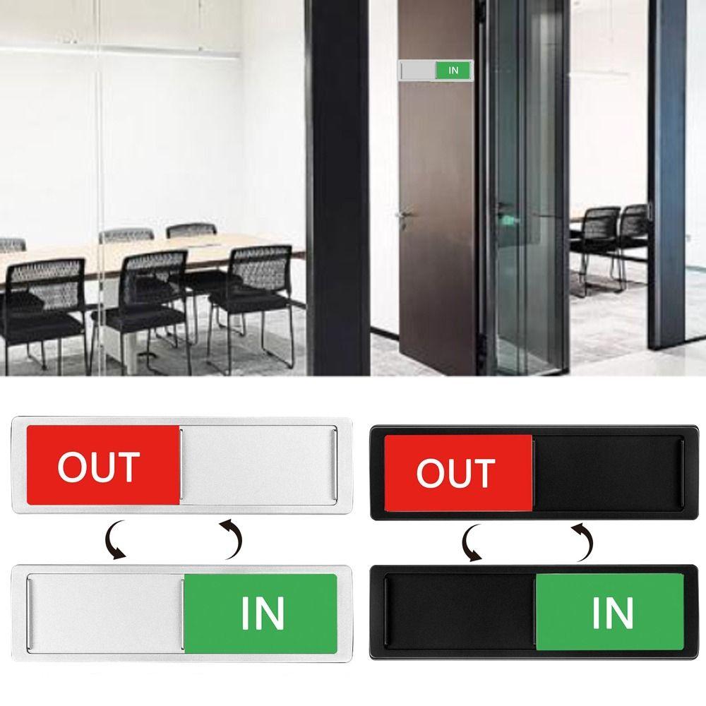 Self Adhesive Office Door Sign ABS Door Slider Signs Hotel Bulletin Board Office Room