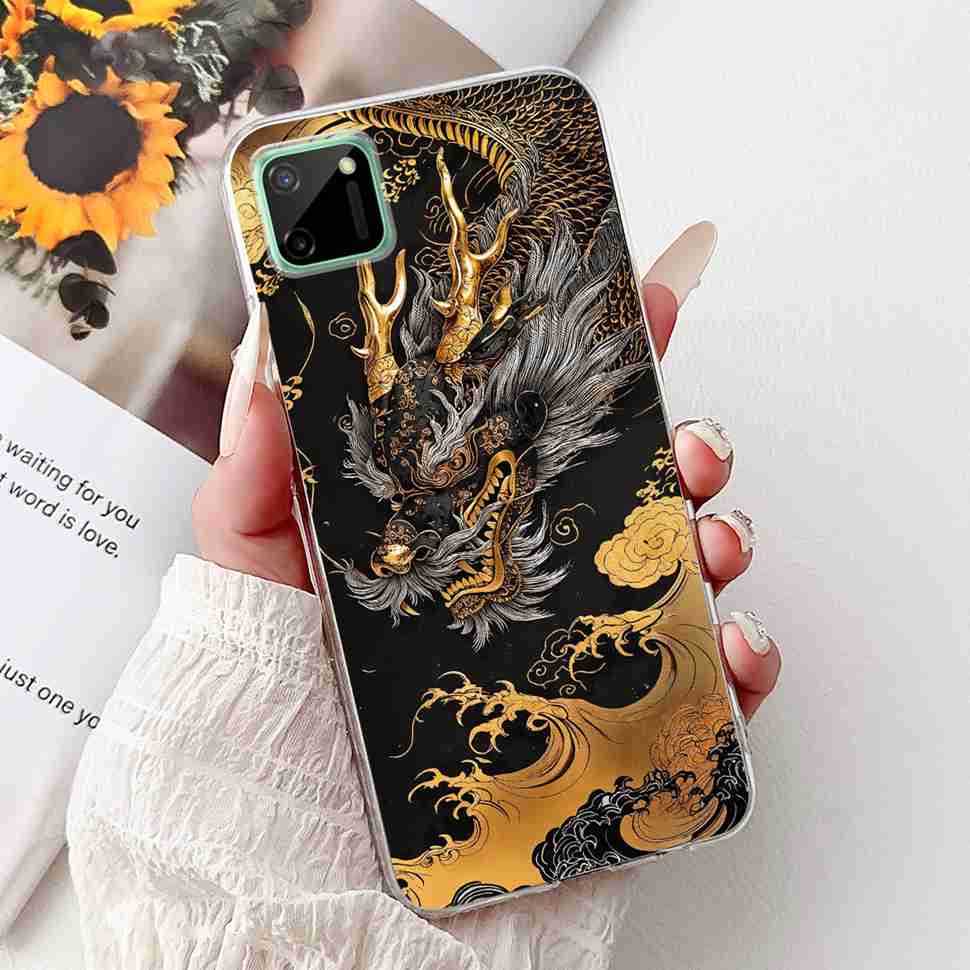 For Oppo Realme C11 6.5" Case Colorful Butterfly Soft Silicone TPU Cover For Realme c11 C11 RMX2185 Fashion Flower Phone Cases