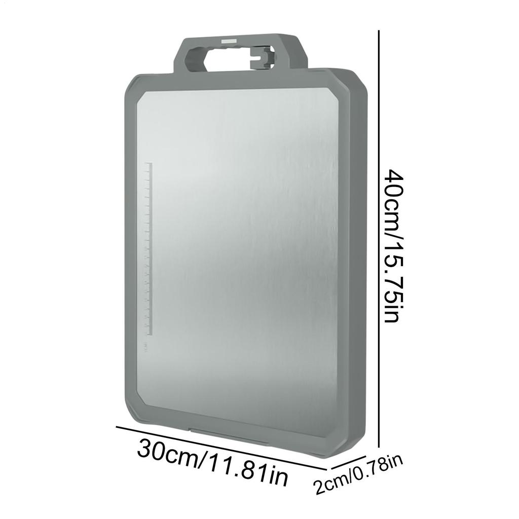 Double Sided Cutting Board Steel Cutting Board Non-Slip Mat Food Grade For Baking Camping BBQ Vegetable Prep Restaurant Outdoor