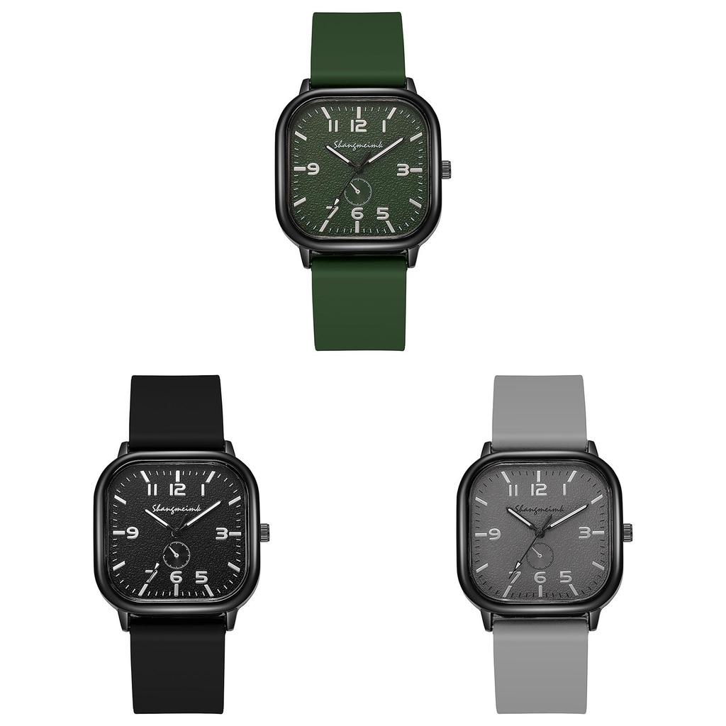 Vintage Quartz Men Watch With Silicone Strap For Casual Fashion And Student Use