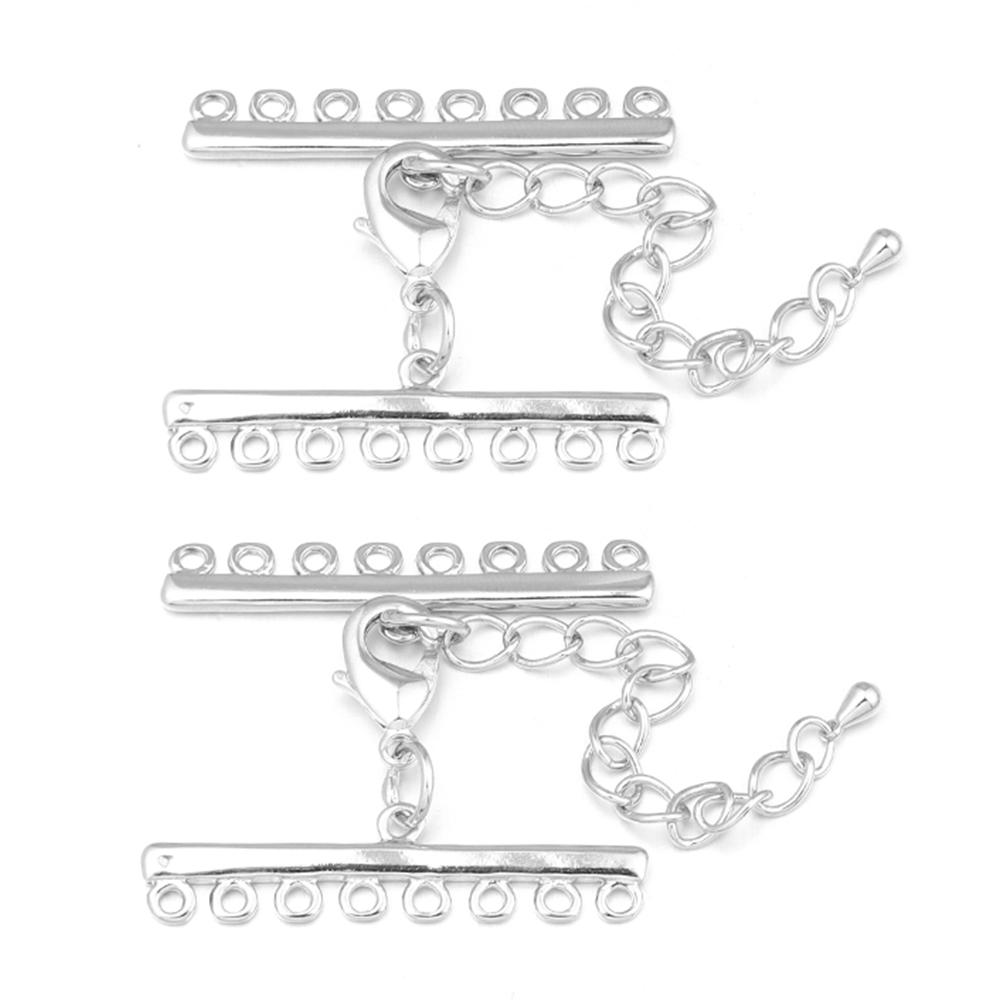 2 Sets Mehrsträngige Hummerklauen Verlängerungskette Halskette Armband Verbindungsstücke Verschlüsse Haken Für DIY Schmuckherstellung Zubehör