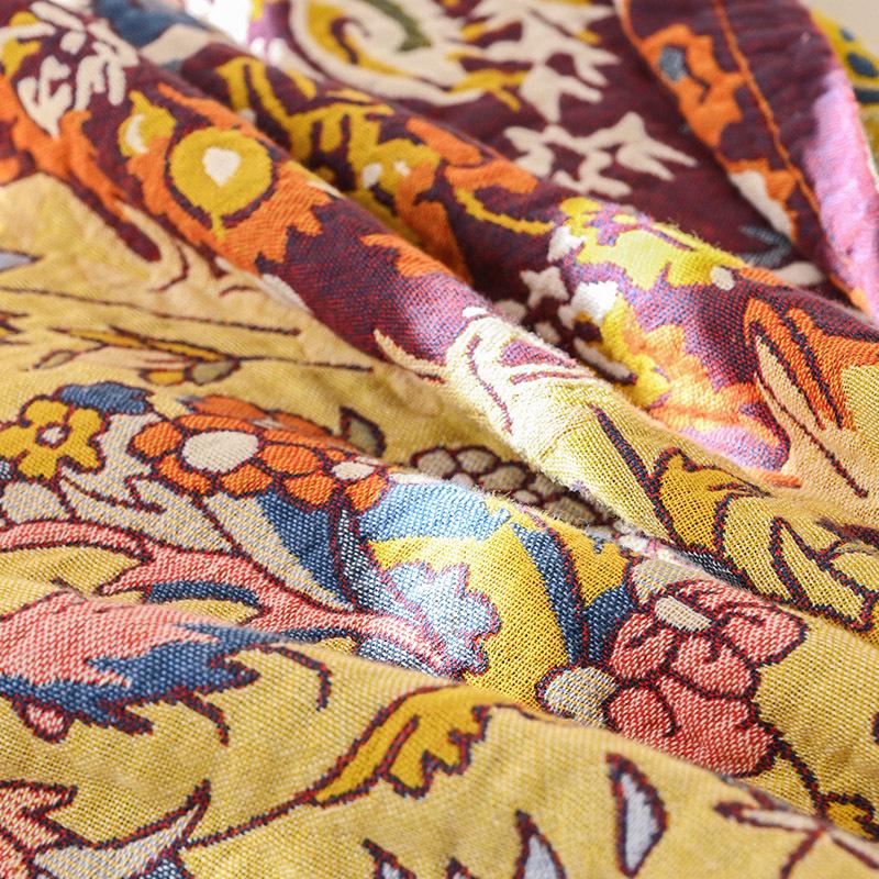 100% Cotton Blanket, Vintage Manor Throw, Four-Ply Gauze Sheet, Reversible Sheet