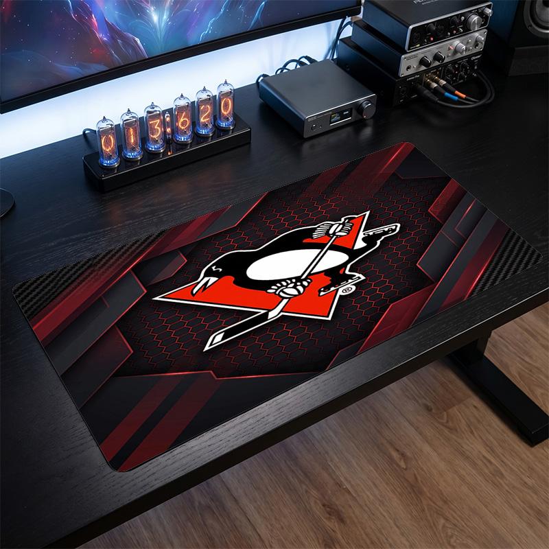 Pittsburgh Penguins Pattern Mousepad Anti?Slip Rubber Desk Pad For Gaming Working Desktop Decoration