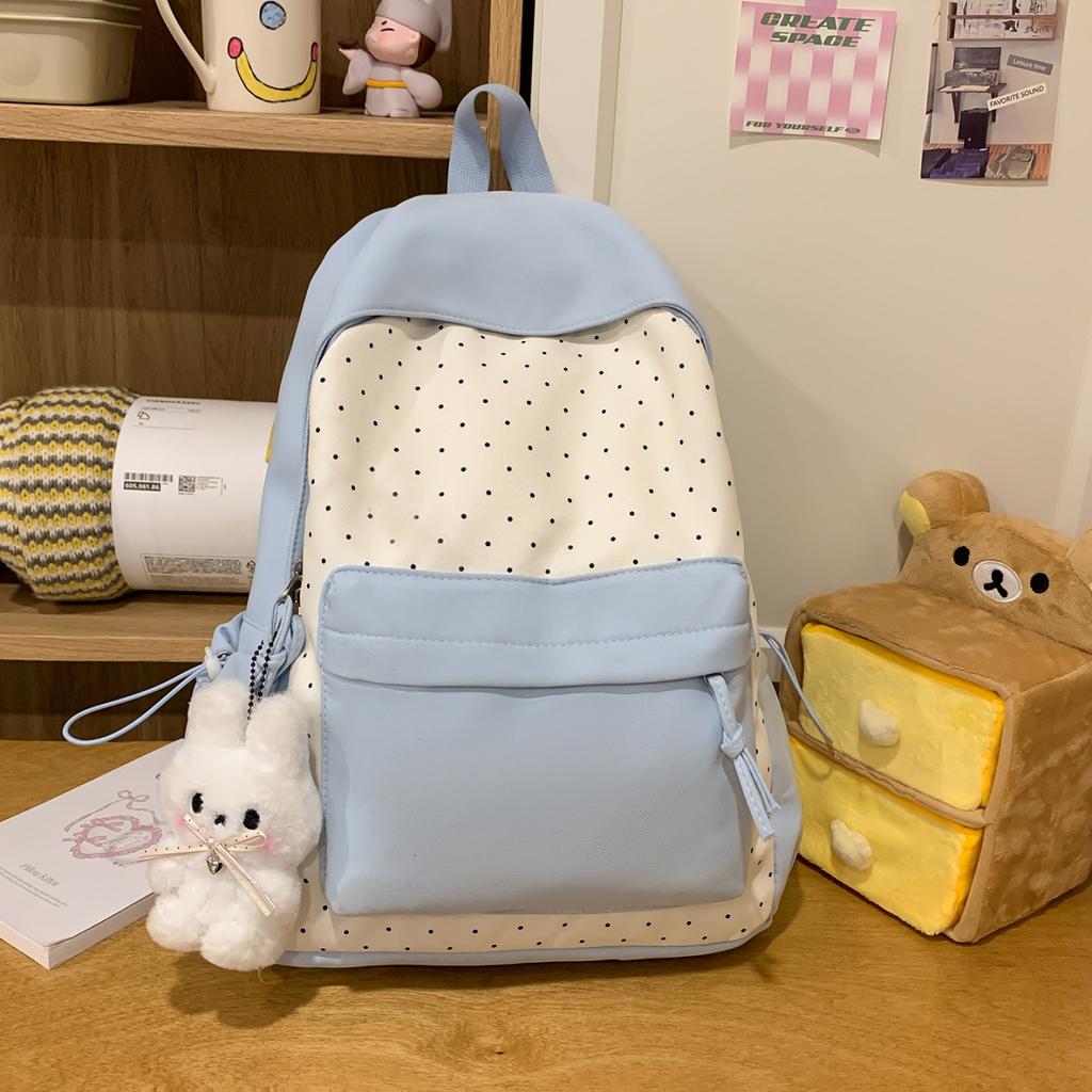 Schoolbag New Schoolbag Female Simple Personality Cute Girl Junior High School Backpack Trend Niche Design Student Backpack