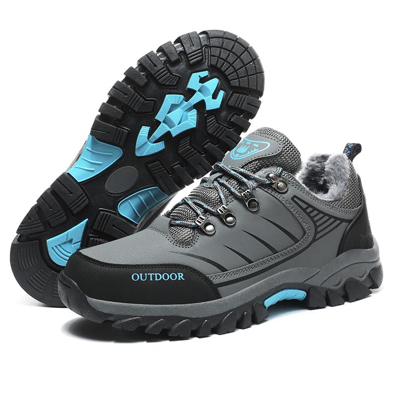 

New Men S Mountaineering Shoes Warm Plush Inner Low Cut Outdoor Mountaineering Shoes Anti Slip Autumn And Winter 46