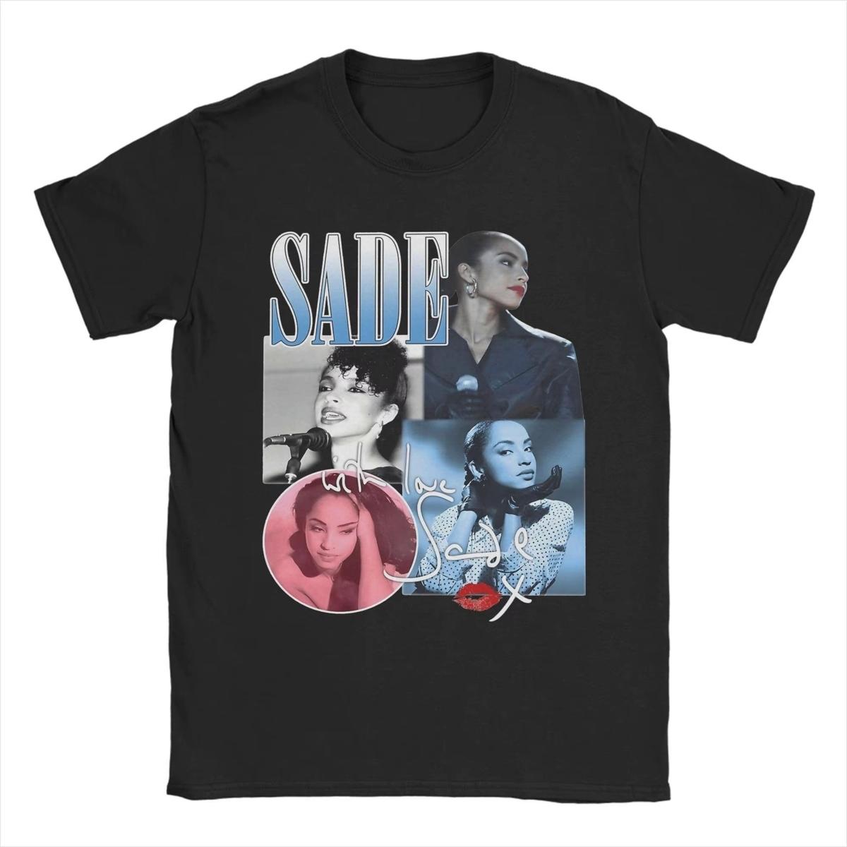 GUOYAN TOP Heren T-shirts S-Sade Adu Zanger Vintage 100% Katoen T-shirt Korte Mouw T-shirt Ronde Hals Kleding Plus Size 4XL