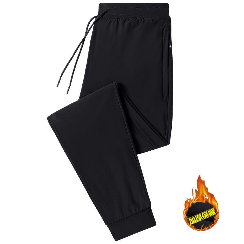 Casual pants autumn and winter tether fleece trousers men's Korean version teen camouflage sports pants fleece thicker