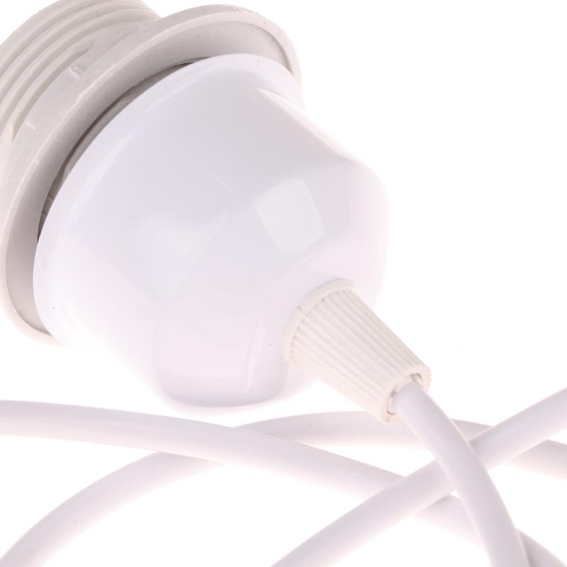 1 Set Nordic Half Teeth Lampshade Base Vintage E27 Hanging Lamp Holders With 0.8/1/1.2/1.5M Cable Ceiling Lamp Holder Socket