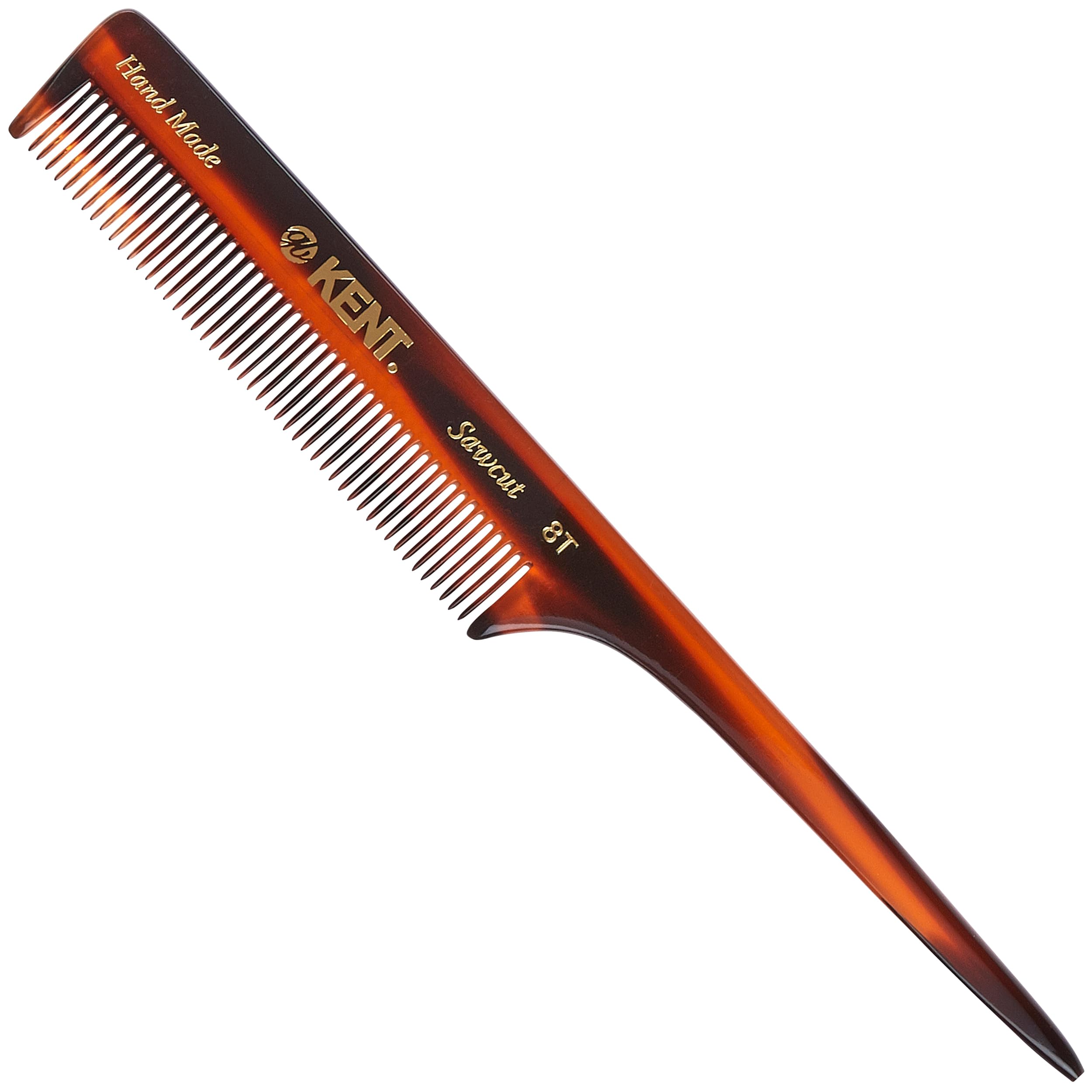 

GB KENT Royal Warrant Holder Luxury Handmade Hair 190mm Tail Natural Fine 8T - - Comb, Comb, Fibers, Anti-Static, Smooth, Teeth, Styling, (Classic