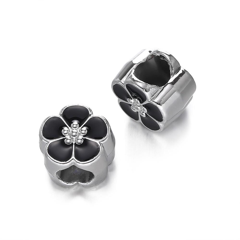 Large Hole Straight Hole Five-petal Flower Space Bead Bead Accessories DIY Handmade Jewelry Bracelet Accessories