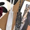 Fashionable Necktie Necklace Encrusted Crystal for Actor Actress Stage Shows Meetings Dinners Celebrations