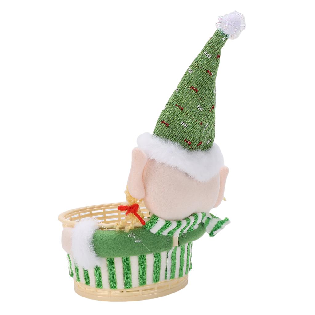 Xmas Basket Dish Bowl Xmas Snack Dried Fruits Nuts Storage Holder for Table Desk Decoration