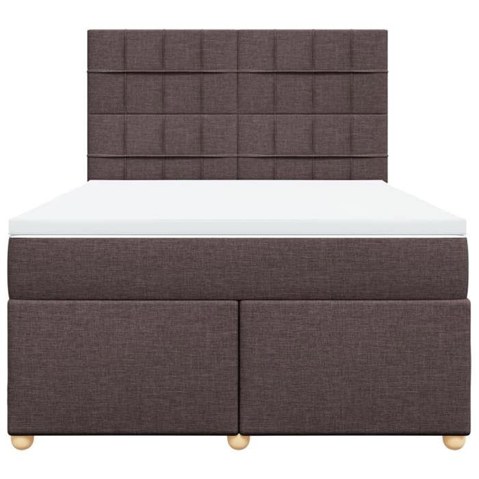 Maison Exclusive - Sommier à lattes de lit avec matelas Marron foncé 140x190 cm