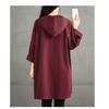 Loose Hooded Casual Trench Coat Long Sleeve Jackets Plus Size Women Autumn Winter Outerwear
