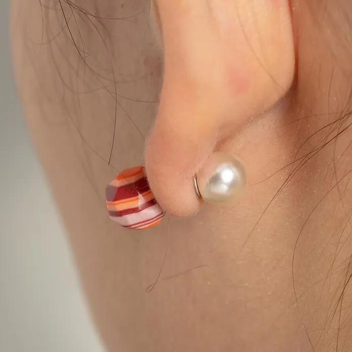 Stratum Pearl Ceramic Earring (OR)