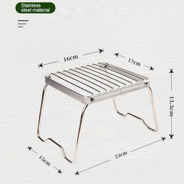 

Гриль для барбекю, многофункциональный складной гриль для костра, портативный гриль из нержавеющей стали для кемпинга, решетка для газовой плиты, подставка для уличного барбекю