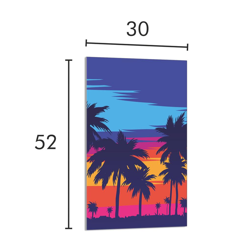 SZKLANA DESKA DO KROJENIA 30x52 Palmy