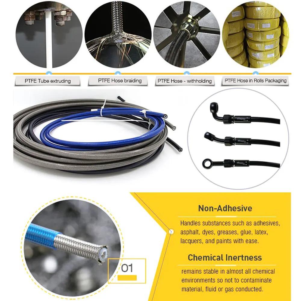 CNC Hochdruck Stahlgeflecht Abnehmbarer Banjo AN3 M10 Motorrad Bremsölleitung