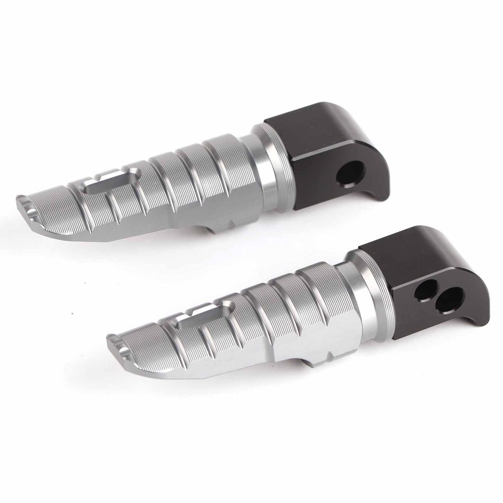 Pair of Rear Foot Pegs Aluminum Alloy Pedals Fit for MT‑10 MT‑09 MT‑07 Tracer900 FZ6