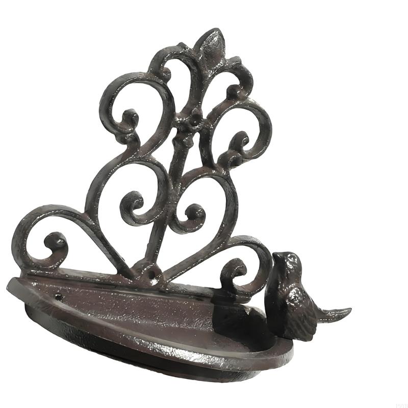 Nordic Styles Cast Iron Bird Feeder Wall Mounted Wild Bird Feeding Station Ornaments For Garden Balcony Yard Decoration P9YB