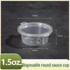 ZISIZ Disposable Leak-Proof Sauce Cups with Lids