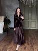 2025 Winter Retro Luxury Long Sleeve Warm Skirt Set