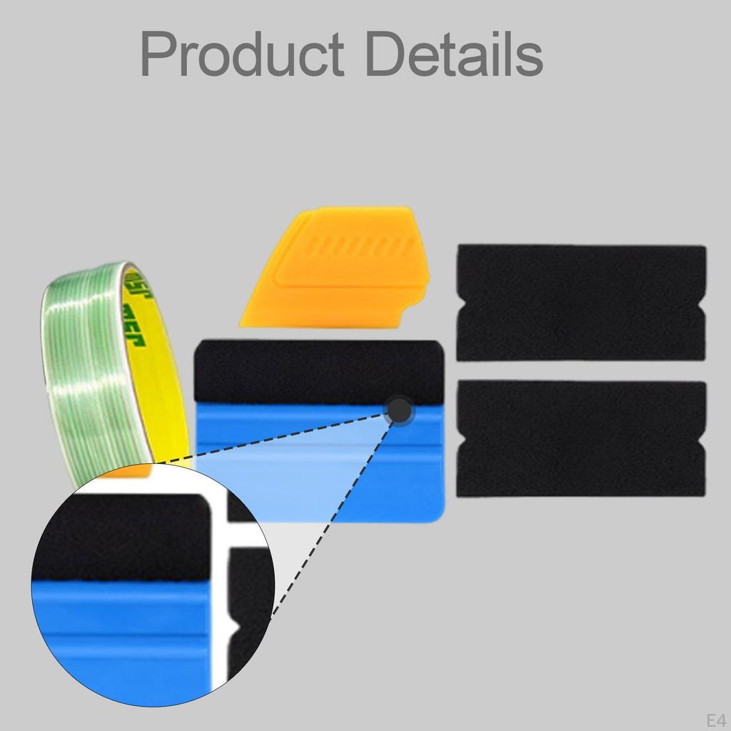 Kit de Ferramentas para Envelopamento de Vinil Automotivo Acessórios Automotivos Garagem Fácil Uso com Espátula