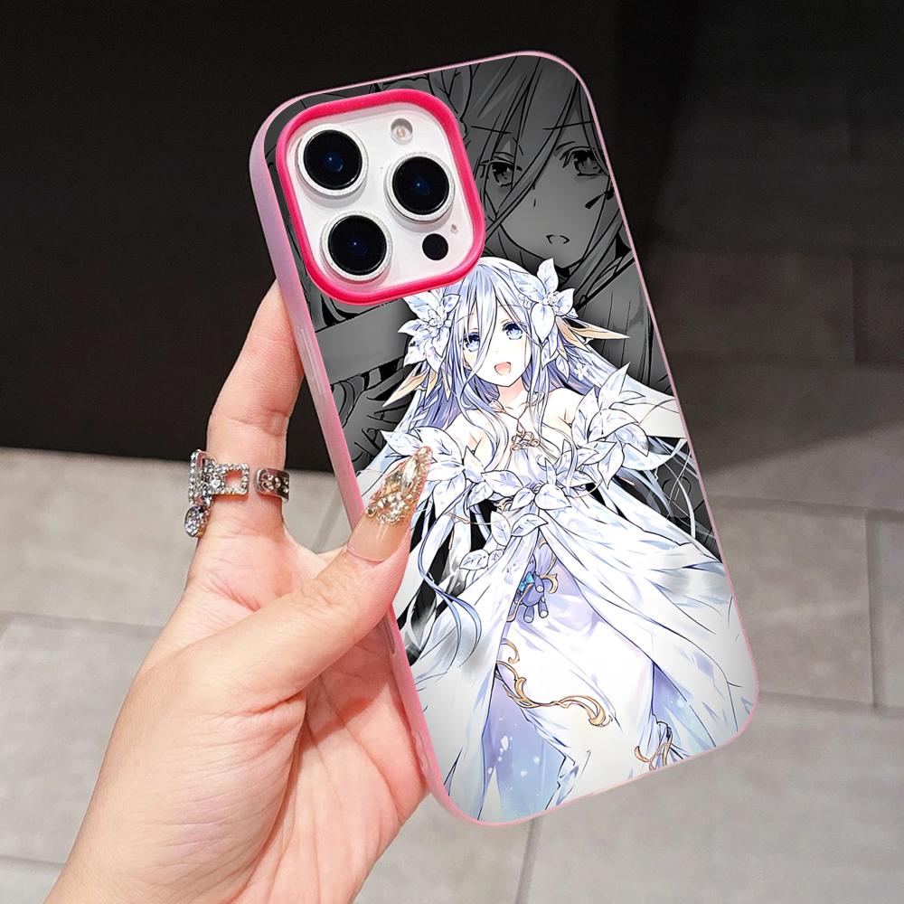 Date a Live Mio Takamiya Jelly Double layer Rose Red Mobile Phone Case for iPhone 17 16 15 14 13 12 11 Air Pro Max Plus iPhone 16