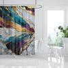 Marble Texturxury Bathroe Luom Shower Curtain Modern Polyester Fabric Shower Curtain Bathtub Accessories Bath Screen with Hooks