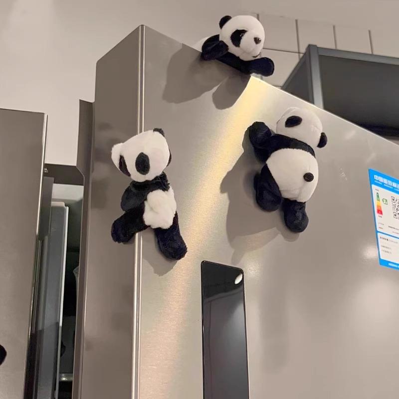 Chengdu Personalized Creative Cute Plush Panda Refrigerator Magnet Souvenir