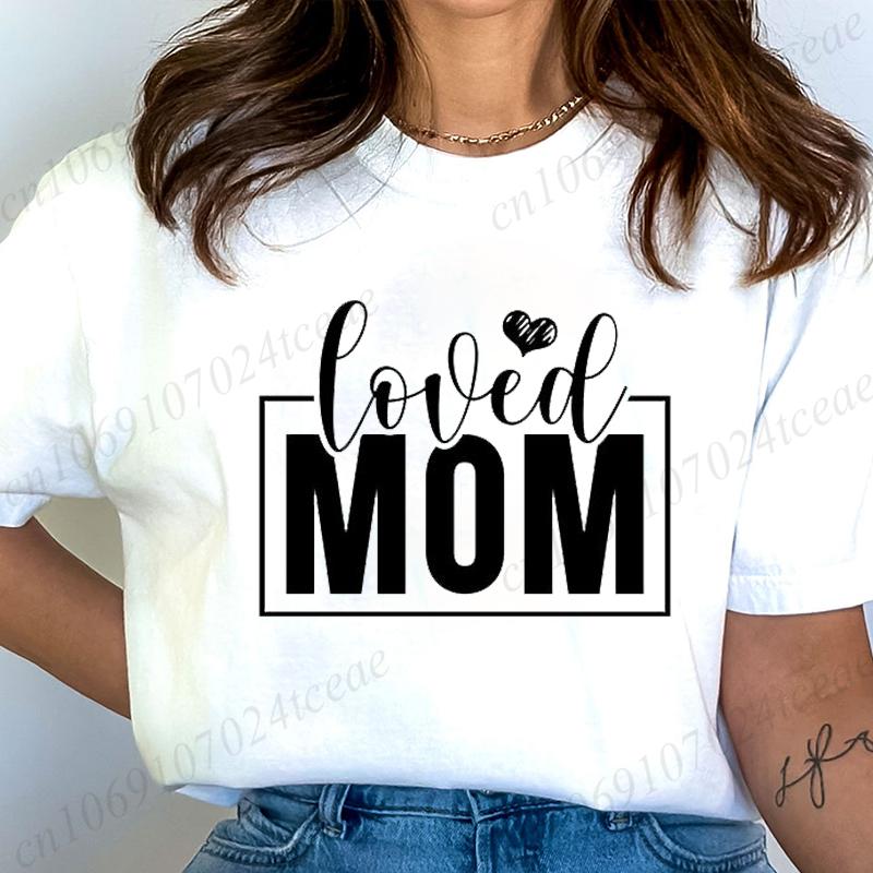 Women Fashion T Shirt Mom Life Print Funny Tops Womens Casual TShirt Tops blessed mama Tee mom of boys Aesthetic Mom Clothes