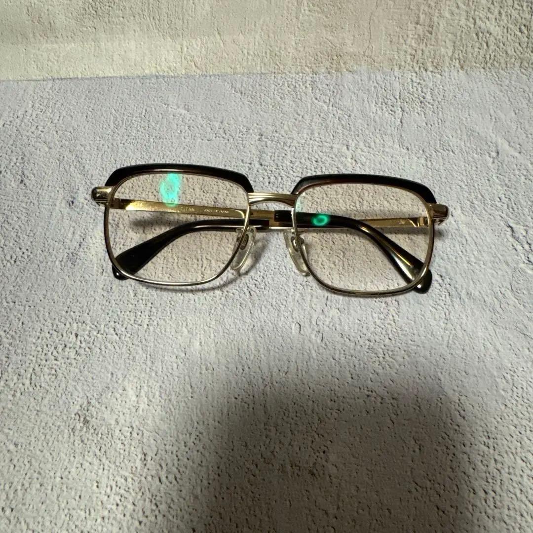 Used kooki Masunaga Glasses Titanium Gold Salmon Blow Glasses
