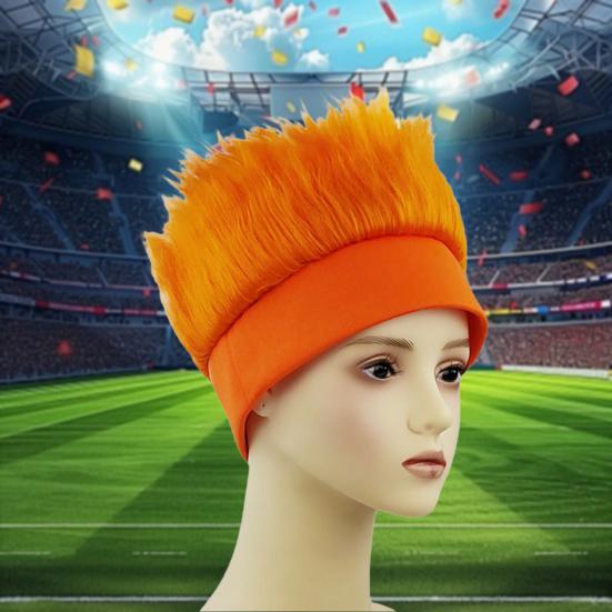 Hairy Costume Headband Empty Top Design Headband Wig Decor Elastic Soft Headgear Ball Fan Hair Accessory