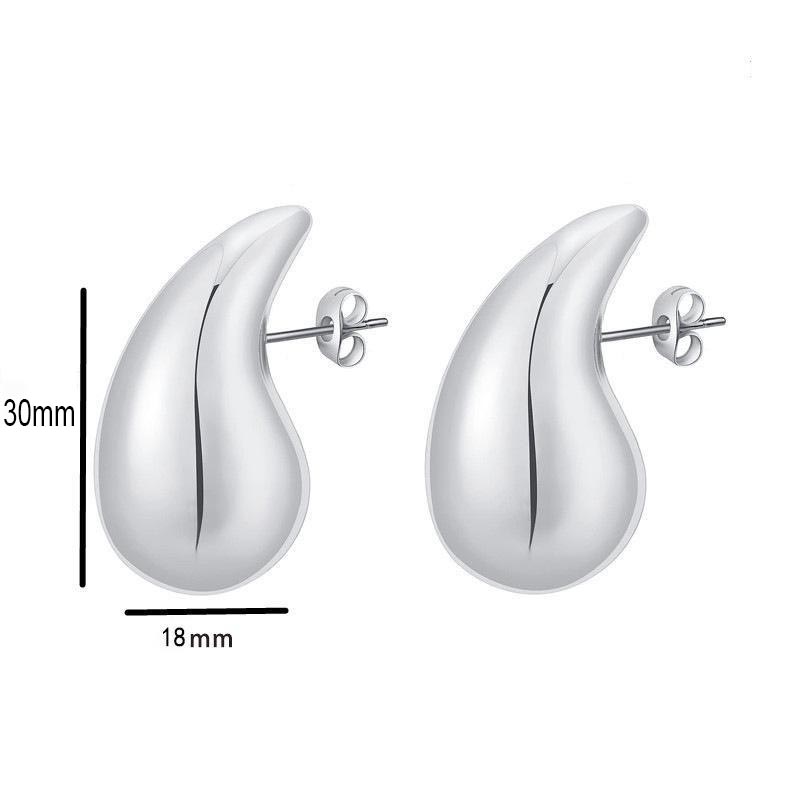 Neue trendige klobige Wassertropfen-Ohrringe für Frauen Persönlichkeit glänzende Tropfenohrringe Boho Teardrop-Ohrringe Mädchen Modeschmuck Geschenke