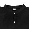 Men's Long Sleeve Linen Shirt Stand Collar Breathable Casual Pocket Shirt Lightweight Summer Top