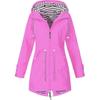 Women Solid Rain Jacket Outdoor Plus Waterproof Hooded Raincoat Windproof