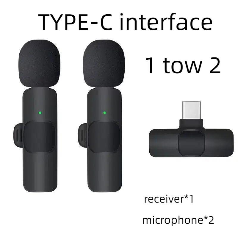 New Wireless Lavalier Microphone K9 Portable Audio Video Recording Mini Mic for iPhone Android Live Broadcast Gaming Phone Mic