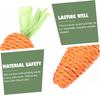 Cat Toy Carrot Sound Bite Resistant Paper Rope Clean Teeth Interactive Chew Toys Cat Kitten Built-in Bell Small Animals Pet Toys