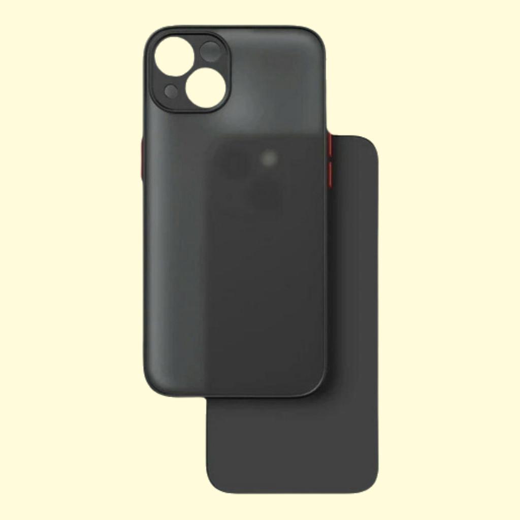Matte Pc Phone Case For Iphone 15/14 Reflective Of Business Style Black Red Blue