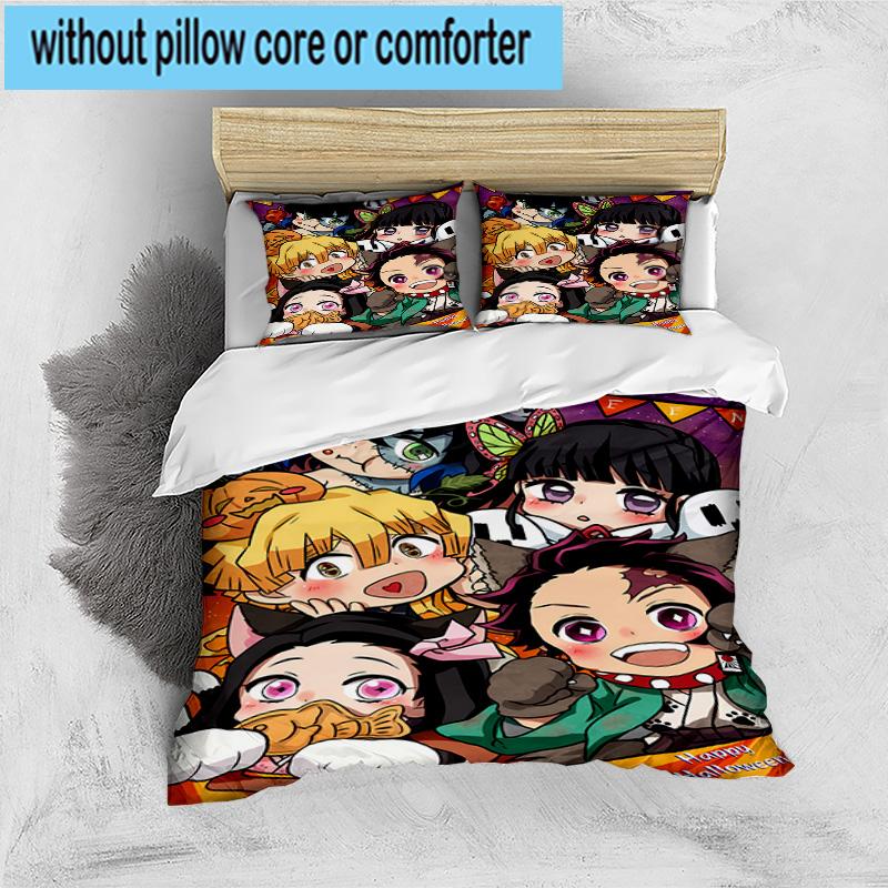 3PCS Anime Samurai Warrior's Journey 3pcs Bedding,Including 3PCS Duvet Cover And 2pcs Pillowcases Perfect for Christmas,Ideal for Bedroom, Dormitory